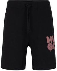 HUGO - Bermudas Graffiti Logo con cordones - Lyst