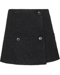 Blanca Vita - Buttoned Tweed Mini Skirt - Lyst