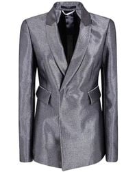 SAPIO - Metallic-Finish Denim Jacket - Lyst