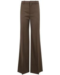 Chloé - Pantalon En Laine À Coupe Évasée - Lyst