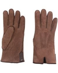 Canali - Seam-Detail Suede Gloves - Lyst