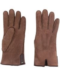 Canali - Seam-Detail Suede Gloves - Lyst