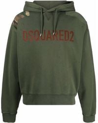 DSquared² - Logo-Print Cotton Hoodie - Lyst