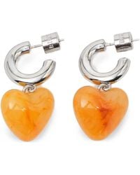 Bimba Y Lola - Hoop Earrings With Resin Heart - Lyst