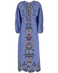 FARM Rio - Light Garden Tapestry Midi Dress - Lyst