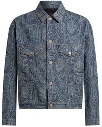 Etro - Chaqueta De Denim Con Paisley - Lyst