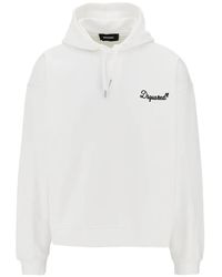 DSquared² - Logo-Embroidered Drawstring Hoodie - Lyst