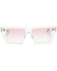 Dita Eyewear - Eckige Sonnenbrille Mit Logo-Print - Lyst