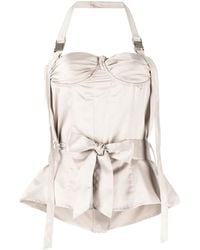 ROKH - Bustier-Detail Halterneck Top - Lyst