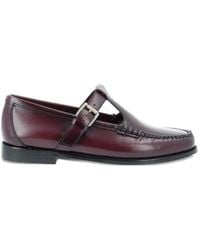 G.H. Bass & Co. - Buckle-Strap Leather Loafers - Lyst
