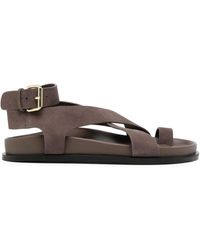 A.Emery - Jalen Crossover-strap Suede Sandals - Lyst