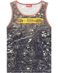 DIESEL - T-Lifty-Camou Tank Top - Lyst