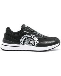 Just Cavalli - Tiger Head-Print Leather Sneakers - Lyst