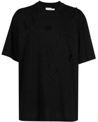 Feng Chen Wang - Cut-out Detail Cotton T-shirt - Lyst