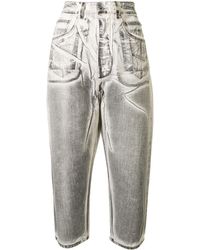 Rick Owens Drkshdw Halbhohe Cropped-Jeans - Grau