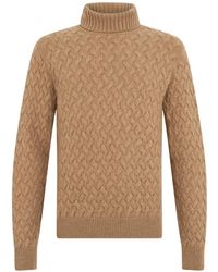 Fedeli - Cable-Knit Roll-Neck Sweater - Lyst