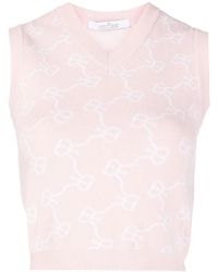 ROKH - Monogram-Pattern Cropped Vest - Lyst