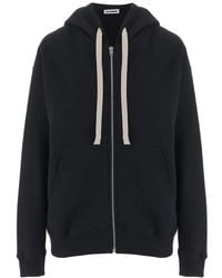 Jil Sander - Logo-Print Zip-Up Hoodie - Lyst
