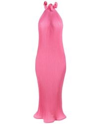 ROWEN ROSE - Pleated Turtleneck Maxi Dress - Lyst
