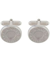 Lanvin Boutons de manchette à logo - Métallisé