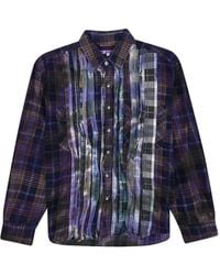 Needles - Ribbon-Detail Plaid Shirt - Lyst