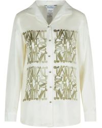 Max Mara - 'Nabil' Shirt White Silk - Lyst