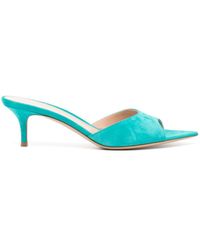 Gianvito Rossi - 70mm Pointed-toe Suede Sandals - Lyst