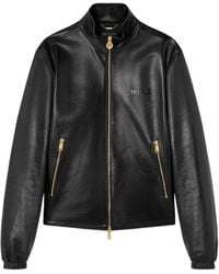 Versace - Plongé Leather Jacket - Lyst
