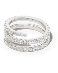 Anita Ko - 18Kt Diamond Coil Ring - Lyst