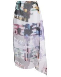 ROKSANDA - Kairis Abstract-Print Asymmetric Skirt - Lyst