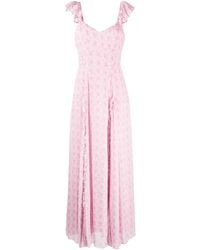 LoveShackFancy - Tulonne Kleid Mit Rosen-Print - Lyst