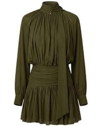 Nicholas - Gathered-Waist Mini Dress - Lyst