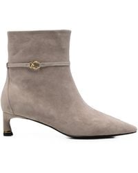 Coccinelle - C-Look Pointed-Toe Buckled Ankle Boots - Lyst