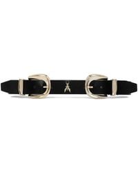 Patrizia Pepe - Double-Buckle Leather Belt - Lyst