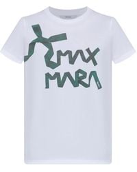 Max Mara - Logo-Print Calcio T-Shirt - Lyst