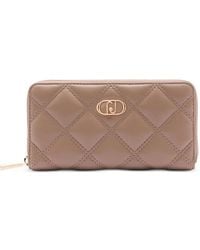 Liu Jo - Monogram-Plaque Quilted Wallet - Lyst