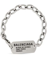 Balenciaga - Bracelet en chaîne à logo - Lyst