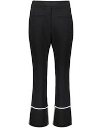 Ellery - Contrast-Trim Flared Trousers - Lyst