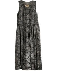 Uma Wang - Floral-Jacquard Sleeveless Midi Dress - Lyst