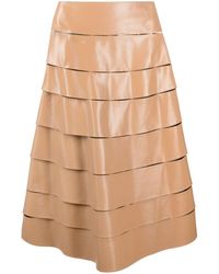 A.W.A.K.E. MODE - Multi-strap Faux-leather A-line Skirt - Lyst