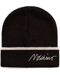 Moschino - Logo-Embroidered Beanie Hat - Lyst