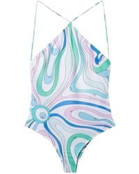 Emilio Pucci - Printed Lycra Swimsuit - Lyst