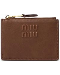 Miu Miu - Kartenetui mit Logo-Prägung - Lyst