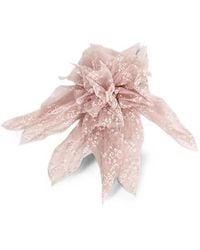 Alberta Ferretti - Floral-Print Silk Brooch - Lyst