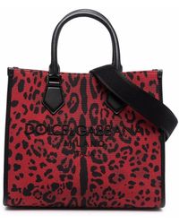 Dolce & Gabbana - Animal-print Medium Tote Bag - Lyst
