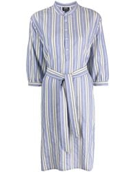 A.P.C. - Robe-Chemise En Coton À Rayures - Lyst