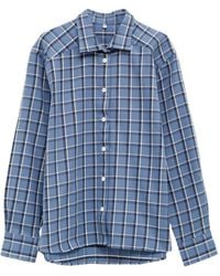 Baserange - Bent Plaid-Check Shirt - Lyst