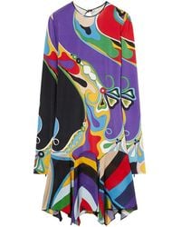 PUCCI - Orchidee-Print Mini Dress - Lyst