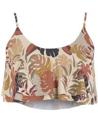 Amir Slama - Palm Leaf Print Cropped Top - Lyst