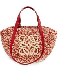 Loewe - Eclipse Anagram Raffia Tote Bag - Lyst
